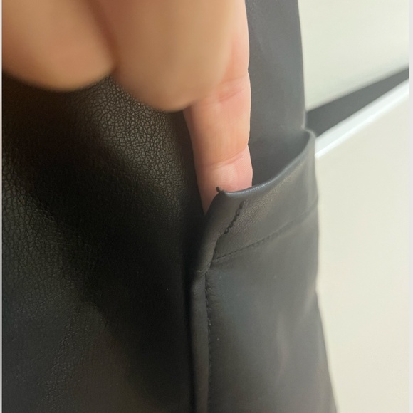 Maeve Anthropologie Faux Leather Shift Dress Black - Picture 9 of 10